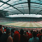 Manchester United fans in the stadium