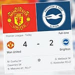 Manchester United 4-2 Brighton