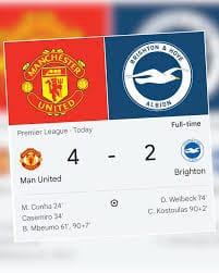 Manchester United 4-2 Brighton