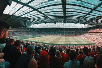 Manchester United fans in the stadium